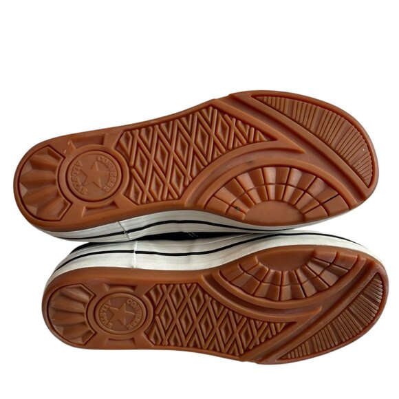 Vintage Converse sneakers black canvas suede US mens 11 embroidered logo low top - Picture 8 of 13